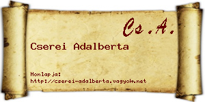 Cserei Adalberta névjegykártya